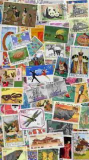 COLLECTION OF 1,000 LARGE PICTORIAL STAMPS FROM ASIA