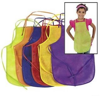 Childrens Fabric CRAFT APRONS assorted Bold colors COOKING PAINTING