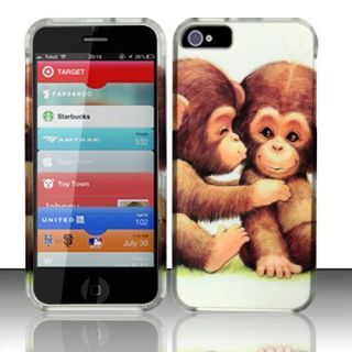   Monkeys Design HARD COVER CASE For NEW EXCLUSIVE Apple iPhone 5 5G