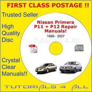 Nissan Primera P11 + P12 Workshop Service Repair Manual Engine Body 