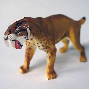 SMILODON Saber Toothed Tiger dinosaur Mini 3D Art figure Japan gift 
