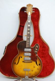 1963 Silvertone F Hole Semi Hollowbody 3 Pickup 1429 Electric Guitar