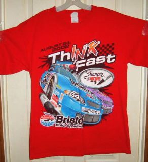 2002 Sharpie 500 Bristol Motor Speedway NASCAR T Shirt (L) Jeff Gordon 