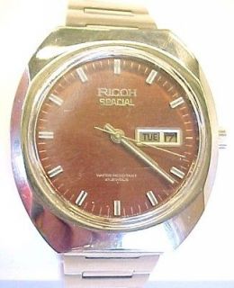 Ricoh Spacial ~ Vintage Mens 21J Automatic Wristwatch with Day 