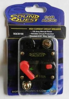 Sound Quest SQCB150 Inline 150 AMP Circuit Breaker Reset Self Test Hi 