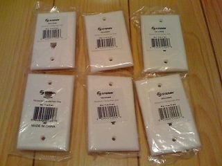 Lot of 6) STEREN 300 216WH RJ12 6C 2 Jack Phone Wall Plate White