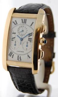 Cartier Tank Americaine Chronograph 18k Yellow Gold JEWELS IN TIME