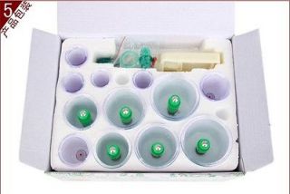   Medical 12 Body Cupping Set+6 magnets Point Pure Green Therapy Simple