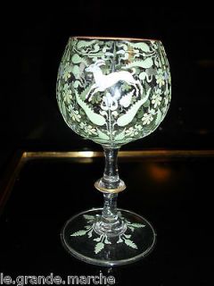 antique bohemian wine glasses