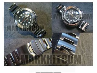 SEIKO SBDX011 SSBS018 SSBN011 22 mm Straight End BLK oxided Bracelet 