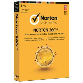 NEW Norton 360 2013 Version 6.0   1 User/ 3PC Full Retail Edition