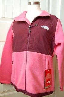 NWT AUTH THE NORTH FACE WOMENS DENALI FLEECE JACKET PINK PEARL & RED 