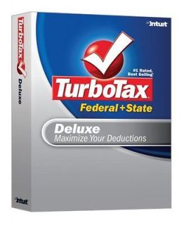 2009 TurboTax DELUXE+Turbo Tax STATE+ItsDeduc​tible BOX NEW NIB