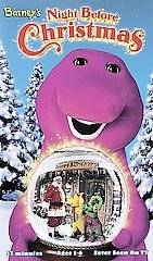 Barneys Night Before Christmas VHS Educational CHRISTMAS I SHIP WW