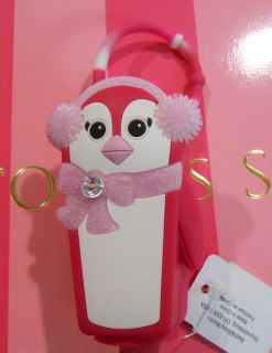 Bath & Body Works PocketBac Holder pink Penguin for hand sanitizer NEW