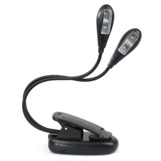 Mighty Bright Gooseneck Double Flex 2 LED Clip on Book Reading Lamp 