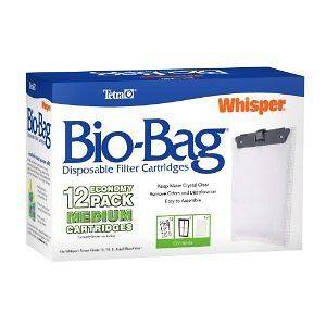 NEW Tetra 26160 Whisper Bio Bag Cartridge, Unassembled, Medium, 12 