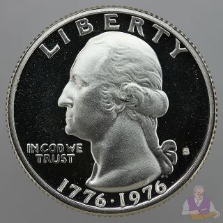 1976 S Washington 40% Silver Quarter Gem Cameo Proof Bicentennial US 