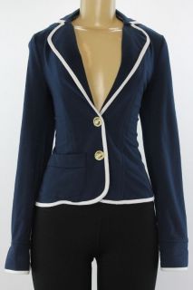 womens navy blazer gold buttons in Suits & Blazers