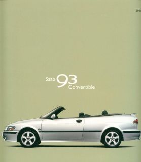 2001 Saab 93 9 3 Convertible 32 Page Brochure  Vigg​en,SE  Nice