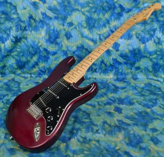 2002 Fender Standard Stratocaster Electric Guitar Satin Wine Red 