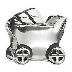   listed Authentic Chamilia BABY CARRIAGE Sterling Silver Bead Charm