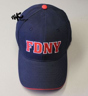 FDNY BASEBALL HAT BALL CAP NAVY RED FIRE DEPARTMENT NEW YORK FIRE 