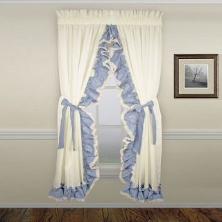 Country Ruffle Priscilla Curtains with Bow Ties