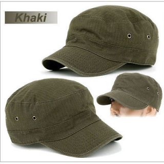 Army Original Jeep Military Cadet Box Hats Vintage Caps   KHAKI