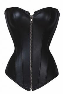 leather corset zipper in Corsets & Bustiers