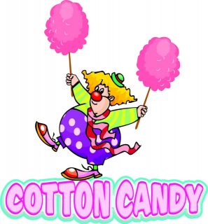 Cotton Candy Decal 14 Clown Concession Trailer Cart Mobile Food 