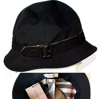 BURBERRY Authentic New Womens Bucket Hat size S Check Lining & Buckle 
