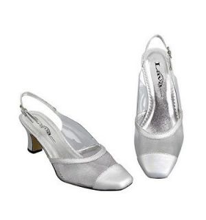    Silver Prom Pageant Formal Evening Wedding Close Toe Shoe #1035