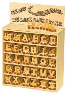 NEW Alphabet Name Trains, Wooden Railway Name Train Letters, any 