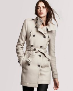   Funnel Neck Trench Coat Charcottley Wool Cashmere Size 8 NEW $1095