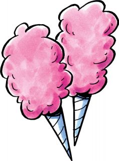 Pair of CANDY FLOSS   COTTON CANDY   STICKERS   CATERING VAN Etc.