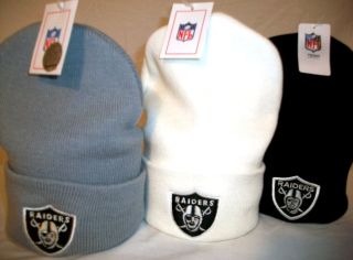   LOS ANGELES Raiders Vintage Retro NFL BEANIE Knit Ski Skull Cap Black