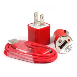   Charger+USB Data Cable +US Charger For Apple iPod iPhone 4 4S 3G GIFT