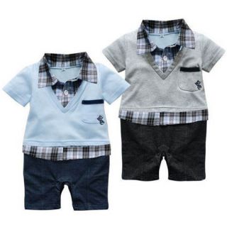 Boy Baby Formal Suit Romper Pants 0 18M One piece Jumpsuit Clothes