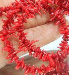 natural red coral beads in Jewelry & Watches