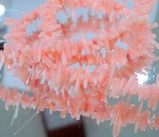 Natural pink Coral Gemstone Chip Loose Beads 15