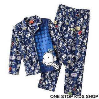   OF A WIMPY KID Boys 6 8 10 12 Flannel Pjs Set PAJAMAS Shirt Top Pants