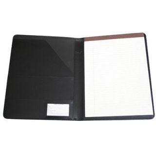Royce Leather Black Business Travel File Folder Letter Pad w/Notepad