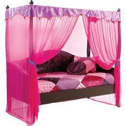 GIRLS PINK AND PURPLE CANOPY FOR DAY BED TWIN SIZE NEW FROM ROOMS TO 