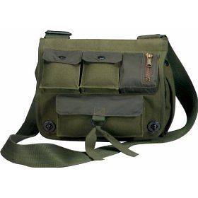   Vintage Style Olive OD Shoulder Bag Messenger Pack Gear Military Retro