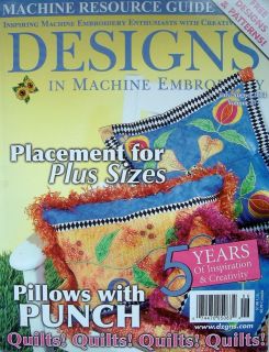 Designs Machine Embroidery QUILTS Issue Pattern Book