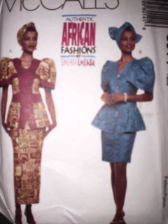 UNCUT McCalls Pattern Top Skirt Headwrap African 8014