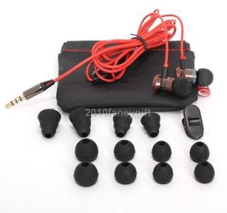Hot Sale Inear headphone Headset with mic Red For iphone 3G/3GS/4G/4S 