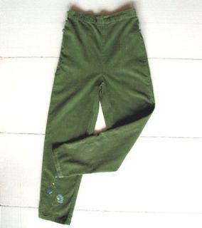   WAIST Old Fashion Green Skinny Cord PANTS Slacks 8 Old School McKids