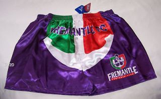 Fremantle Dockers AFL Mens Satin Boxer Shorts Size L New